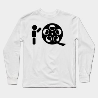 Abstract character rolling movie reel Long Sleeve T-Shirt